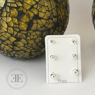 Detalhes do produto Brinco Trio Bolinhas P, M, G
