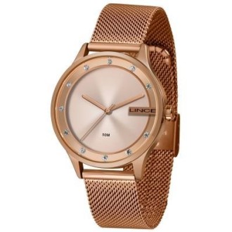 Detalhes do produto Relógio de Ponteiro Lince Quartz Rose com Fundo Rose
