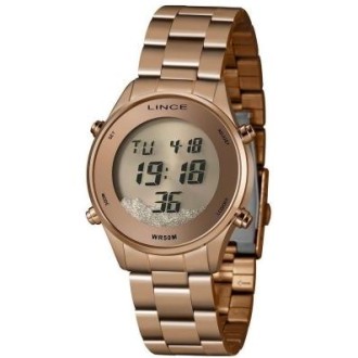 Detalhes do produto Relógio Lince Quartz Digital Rose com Fundo Rose