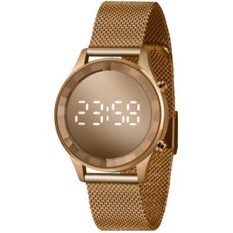Detalhes do produto Relógio Lince Quartz Digital Rose com Fundo Rose