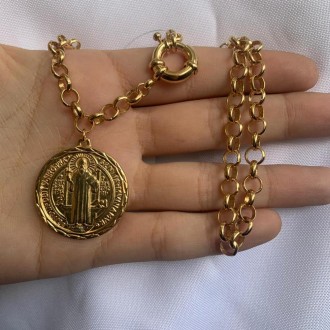 Detalhes do produto Colar São Bento Elo Portugues Fecho Boia - Medalha G