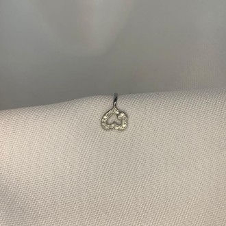 Detalhes do produto Brinco Piercing Fake Coração Cravejado Vazado