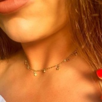 Detalhes do produto Choker estrelas com pontos de luz
