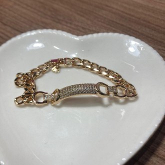 Detalhes do produto Pulseira luxo cravejada