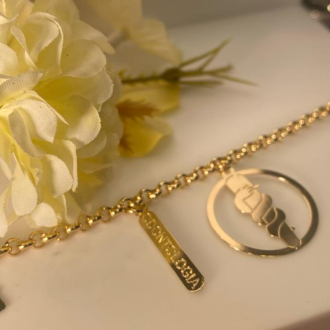 Detalhes do produto Pulseira elo português fino profissão Odontologia