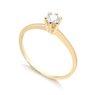 Detalhes do produto anel solitário com zircônia cristal