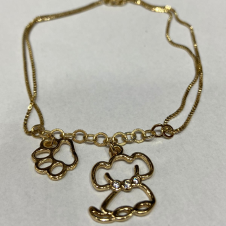 Detalhes do produto Pulseira Cachorro e Patinha
