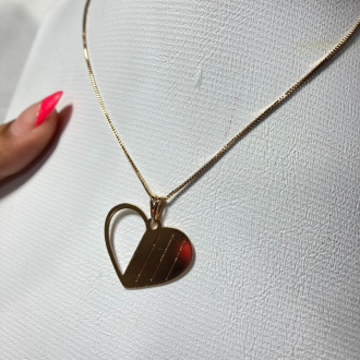 Detalhes do produto Colar coraçao para personalizar