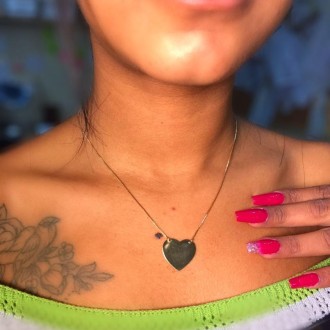 Detalhes do produto Colar coração para personalizar G