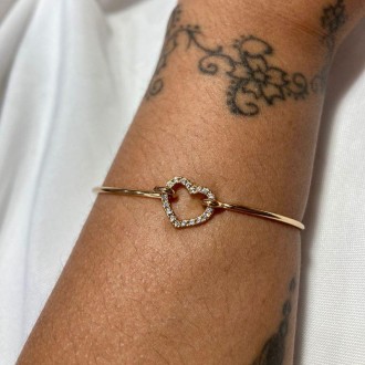 Detalhes do produto Bracelete coração cravejado retirável
