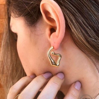 Detalhes do produto Brinco promocional árvore da vida dourada