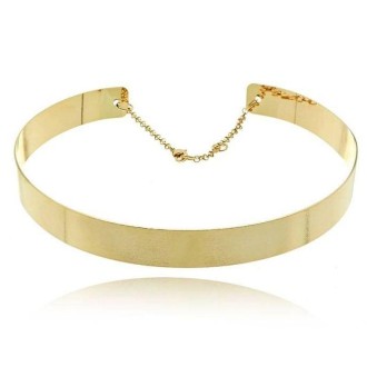 Detalhes do produto Colar Gargantilha Aro Dourado Grosso