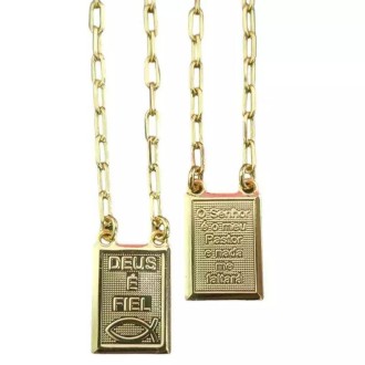 Detalhes do produto Escapulario Deus é Fiel / Salmo 23