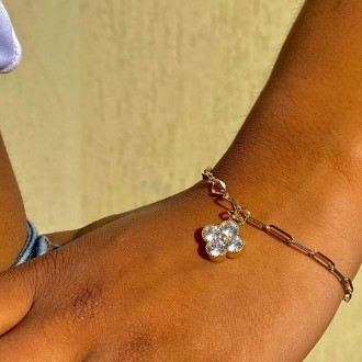 Detalhes do produto Pulseira Van Cleef Um Trevo Transparente