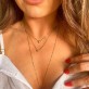 colar triplo ponto de luz