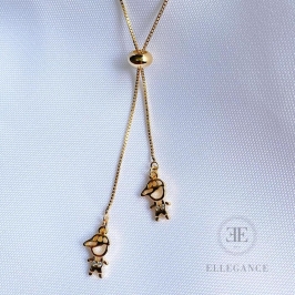 Colar Veneziana com Pingente 2 Meninos