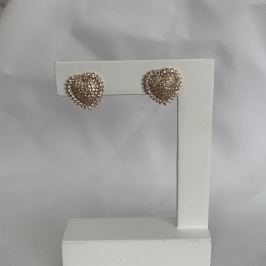 Brinco Coração Cravejado