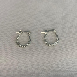 Brinco Argola Pequena com Bolinhas Click