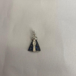 Pingente Nossa Senhora Cravejada Azul