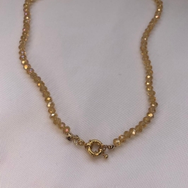 Colar Bolinhas Laranja Fecho Boia