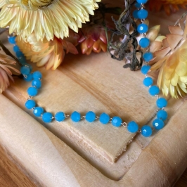 Colar Bolinhas Azuis