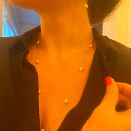 Colar longo perolas tradicional