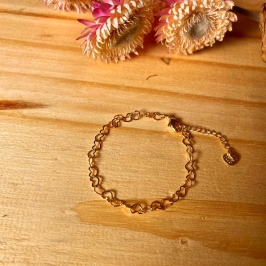 Pulseira infantil malha coração