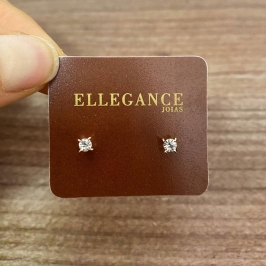 Brinco Ponto de luz caixa alta cristal