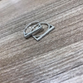 Anel Frente Reta 1 Fileira Zirconia