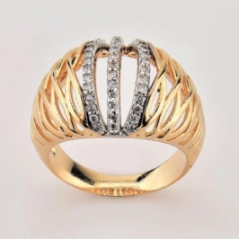 Anel  3 linhas com pontinhos de luz