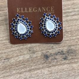 brinco cristal gota três garra