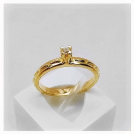 Solitari 4 garras com detalhes