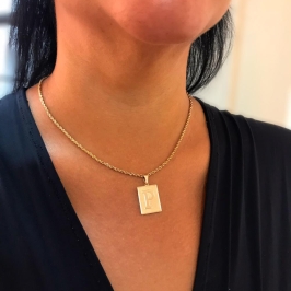 colar baiano com placa  P