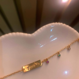 pulseira chapinha gratidão e pt de luz colorido