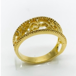 anel coração vazado