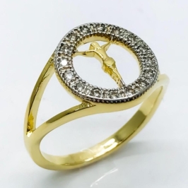 anel jesus cristo  com ponto de luz