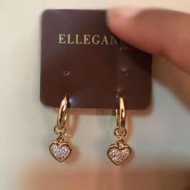 click oval com coraçao cristal