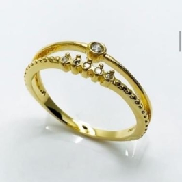 Anel duas linhas com pontos de luz