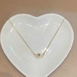 colar olho grego detalhe cravejado