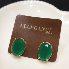 brinco cristal verde