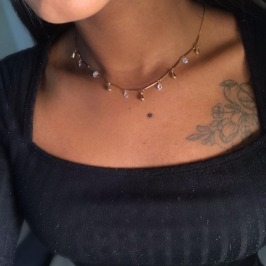 Colar cravejado coraçao filhos