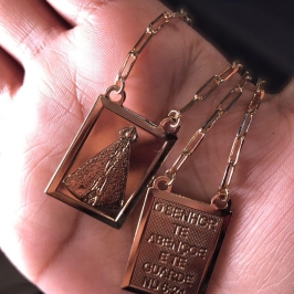 escapulário chapa grande  nossa senhora aparecida