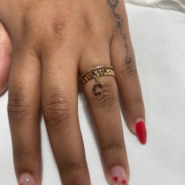 Anel letra G ajustavel