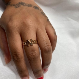 Anel letra I ajustavel