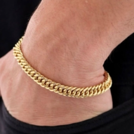 Pulseira elo trançado