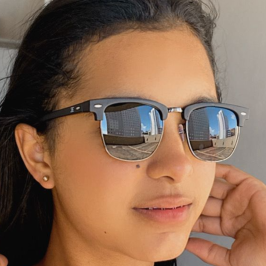 Oculos de Sol Retro Preto