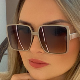 Oculos Quadrado Cinza fume