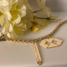 Pulseira elo português fino profissão Administraçao