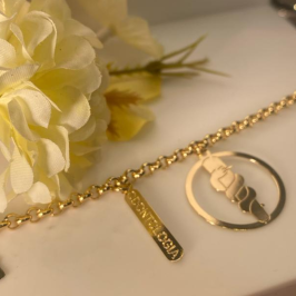 Pulseira elo português fino profissão Odontologia