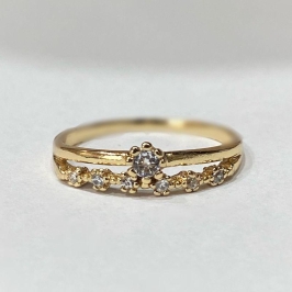 Anel Coroa com Zirconias